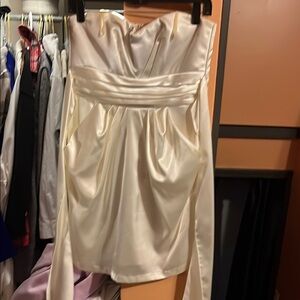 Elegant Cream Strapless Dress size 11